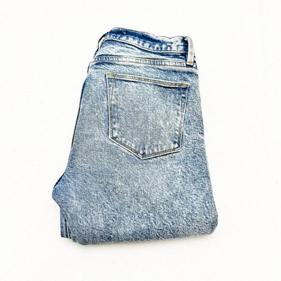 Frame Le High Straight Lombard Acid Wash Light Wash Denim Jeans SIze 28 - Picture 1 of 9